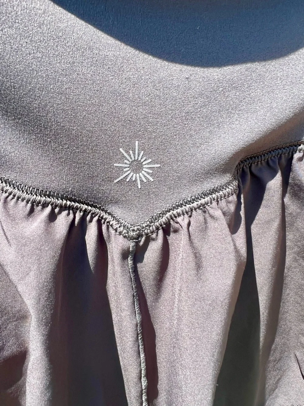NWOT Aerie Offline Real Good Shorts Flowy Athletic double-layer Charcoal Grey M - Picture 4 of 4